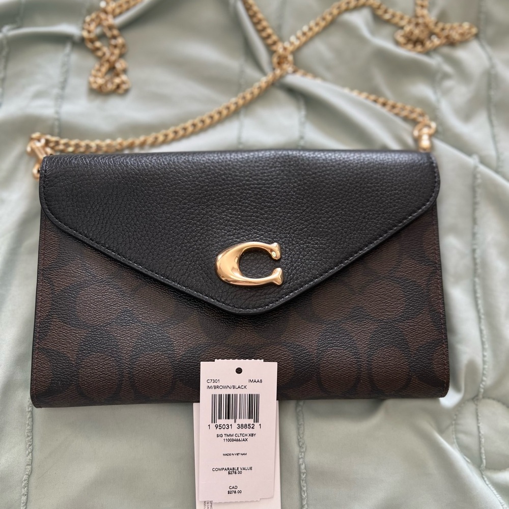 Coach Black and Brown Crossbody Bag